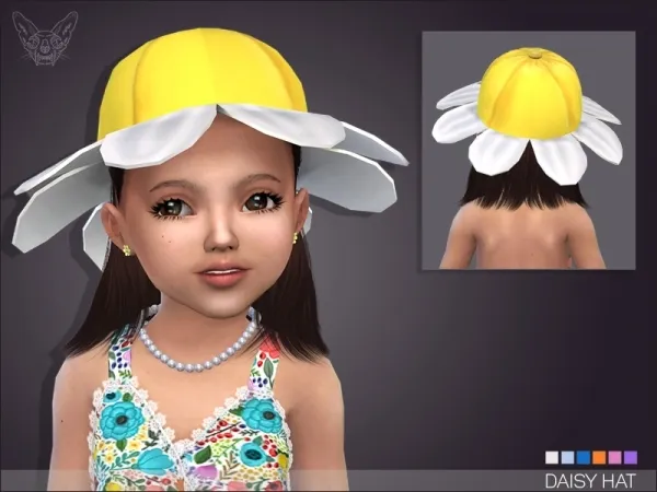 Alpha DAISY HAT FOR TODDLERS by giuliettasims - The Sims 4 Custom Content