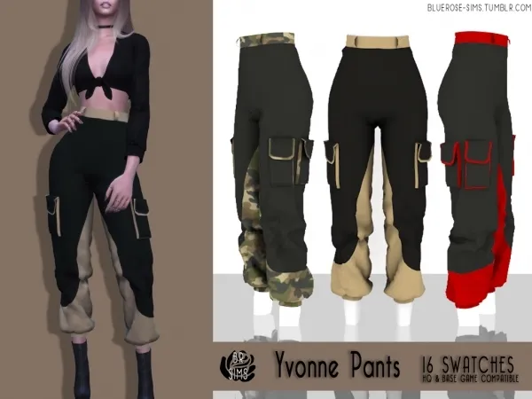 Alpha Yvonne Pants by bluerose-sims - The Sims 4 Custom Content