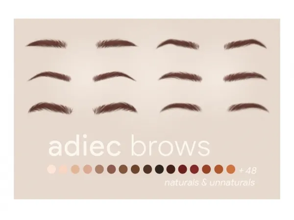 Maxis Match adiec brows by ajduckie - The Sims 4 Custom Content