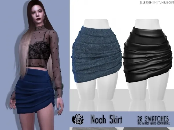 Alpha Noah skirt by bluerose-sims - The Sims 4 Custom Content