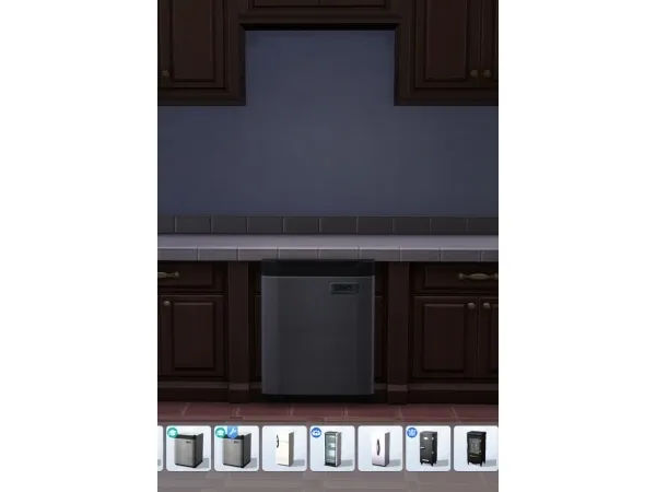 Alpha Under counter mini fridge by simsfinds - The Sims 4 Custom Content