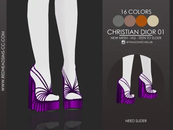 Alpha CHRISTIAN DIOR 01 by redheadsims - The Sims 4 custom content