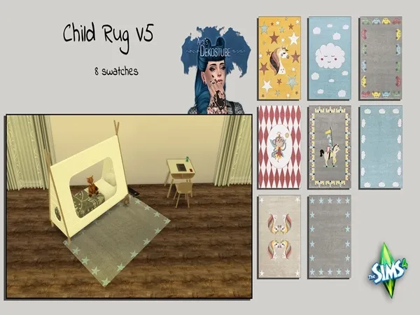 Maxis Match Child Rug V5 - The Sims 4 Custom Content