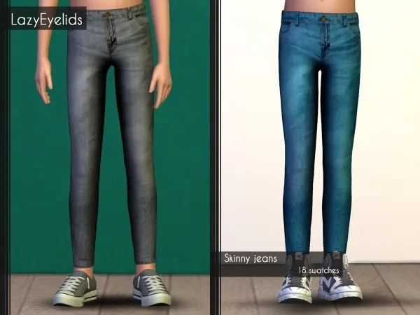 Alpha Skinny jeans by lazyeyelids - The Sims 4 Custom Content