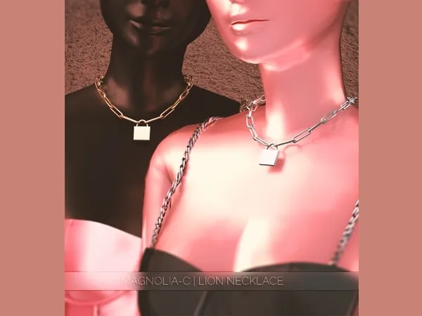Alpha Magnolia C Lion Necklace by magnolia-c - The Sims 4 Custom Content