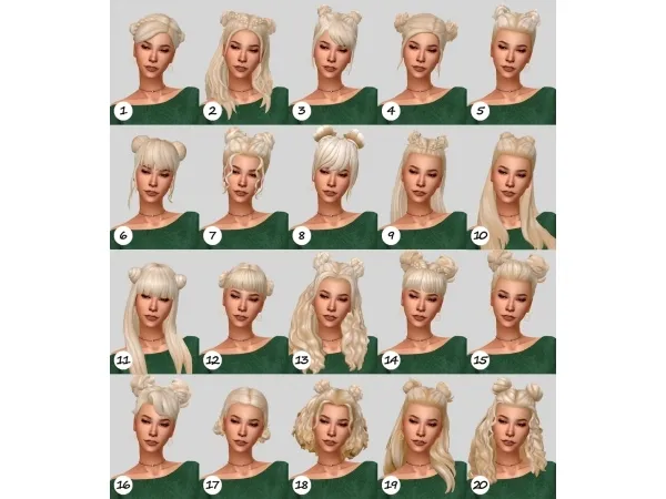 Alpha Natural hair recolor dump by simsfinds - The Sims 4 Custom Content