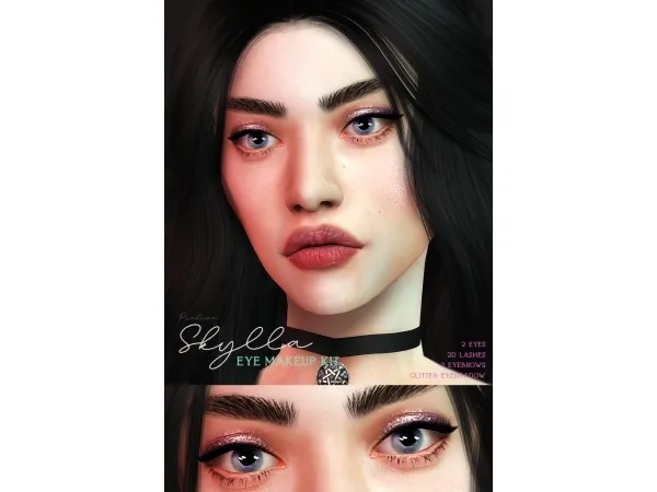 Mix SKYLLA Eye Makeup Kit by pralinesims Update - The Sims 4 Custom Content