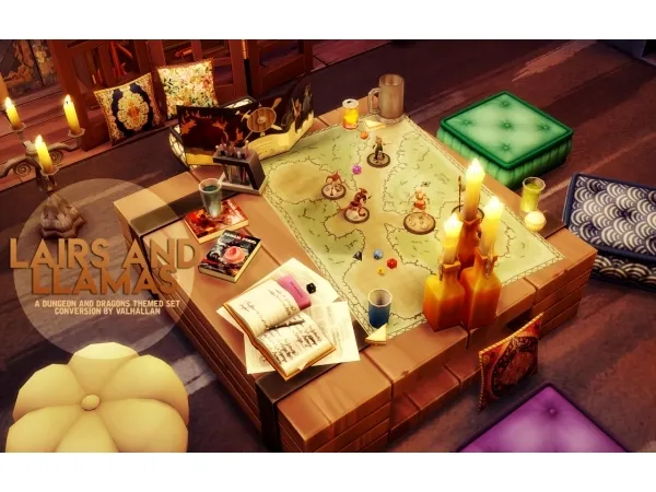 Maxis Match LAIRS LLAMAS a Dungeons Dragons themed set by simsfinds - The Sims 4 Custom Content
