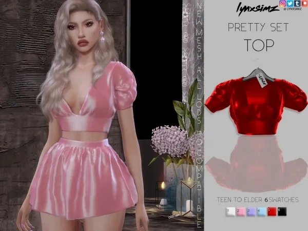 Alpha lynxsimz pretty set (top) by lynxsimz - The Sims 4 Custom Content
