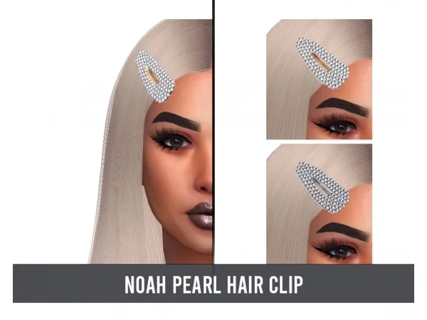 Alpha Noah Pearl Hair Cllp by frostsims - The Sims 4 Custom Content