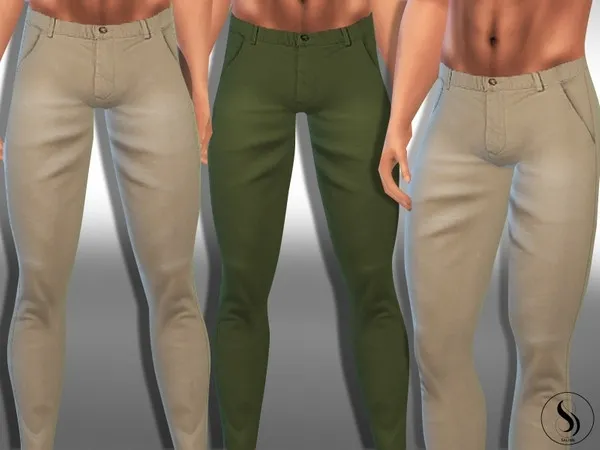 Maxis Match Male Sims Chino Skinny Fit Pants by thesimsresource - The Sims 4 Custom Content