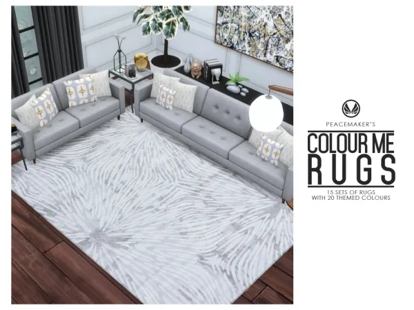 Maxis Match Colour Me Rug Series by simsfinds - The Sims 4 Custom Content