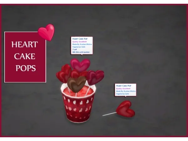 HEART CAKE POPS