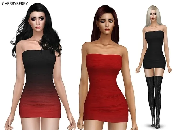 Maxis Match Tight Mini Dress by thesimsresource - The Sims 4 Custom Content