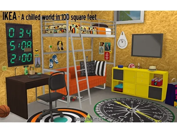 Maxis Match Around IKEA Bedroom A chilled world in 100 square feet by simsfinds - The Sims 4 Custom Content