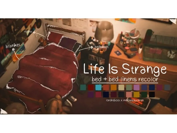 Alpha Life is Strange recolors pack by simsfinds - The Sims 4 Custom Content