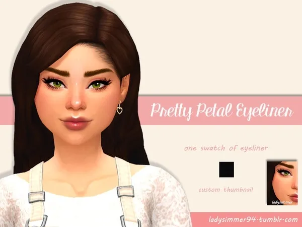 Alpha Pretty Petal Eyeliner - The Sims 4 Custom Content