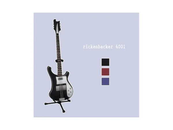 Alpha Rickenbacker 4001 bass by simsfinds - The Sims 4 Custom Content