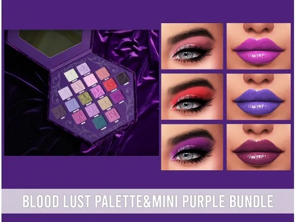 Maxis Match Blood Lust Palette Mini Purple Bundle SIMS4 - The Sims 4 Custom Content