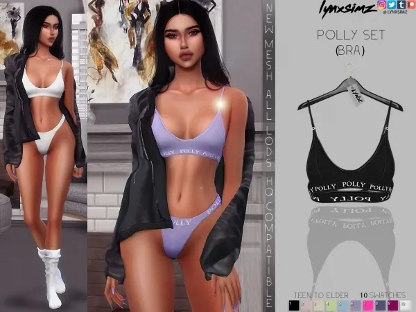 Alpha lynxsimz polly bra by lynxsimz - The Sims 4 Custom Content