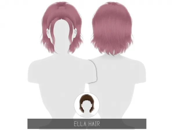 Alpha ELLA HAIR V2 TODDLER CHILD by simsfinds - The Sims 4 Custom Content
