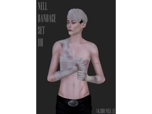 Alpha Bandage Set by simsfinds - The Sims 4 Custom Content
