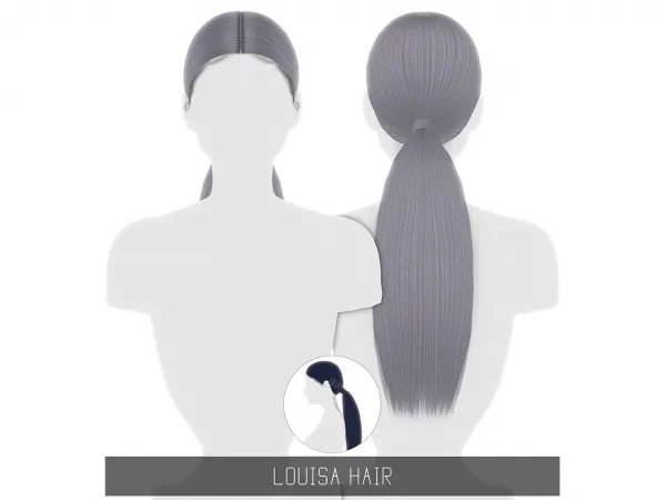 Alpha LOUISA HAIR TODDLER CHILD by simsfinds - The Sims 4 Custom Content