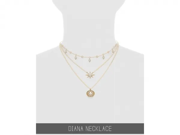 Alpha DIANA NECKLACE by simsfinds - The Sims 4 Custom Content