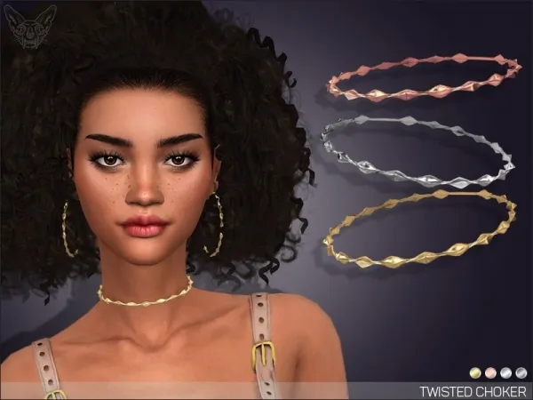 Alpha Twisted Choker by giuliettasims - The Sims 4 Custom Content