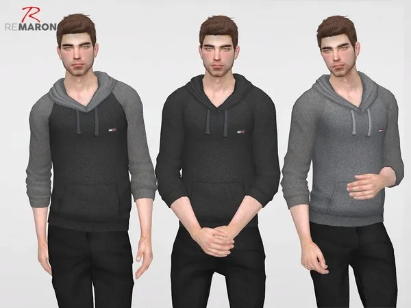 Maxis Match TH's Hoodie for men - The Sims 4 Custom Content