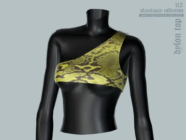 Alpha SC 113 DYLON TOP by slayclassy - The Sims 4 Custom Content