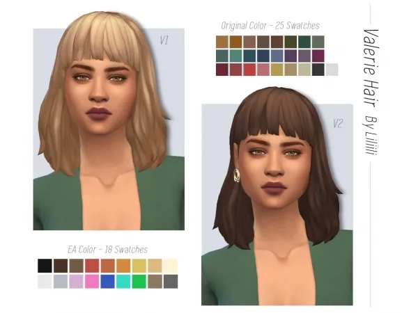 Maxis Match Valerie Hair by simsfinds - The Sims 4 Custom Content
