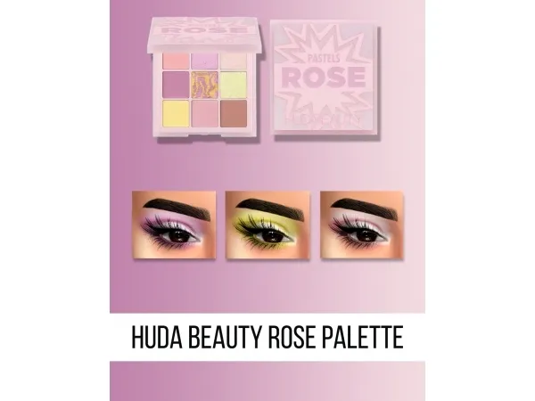 Alpha HUDA BEAUTY ROSE PALETTE by fifthscreations - The Sims 4 Custom Content