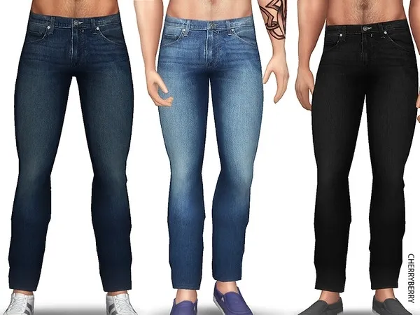 Maxis Match Regular Fit Men's Jeans by thesimsresource - The Sims 4 Custom Content