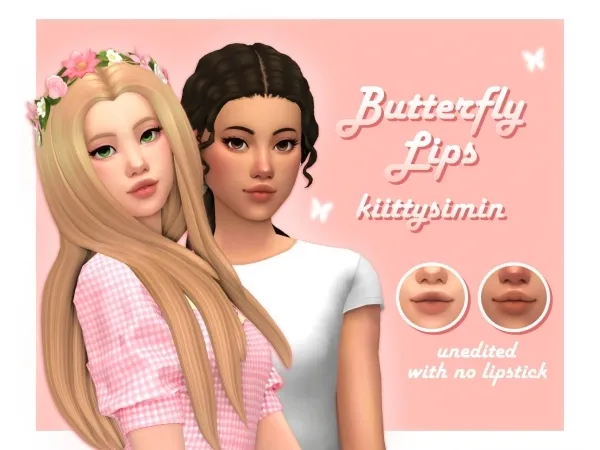 Mix Butterfly Lips Preset by kiittysimin - The Sims 4 Custom Content