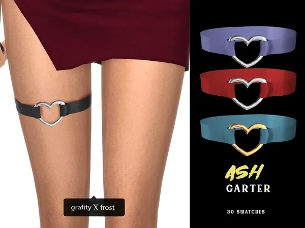Alpha Ash Garter by grafity-cc - The Sims 4 Custom Content