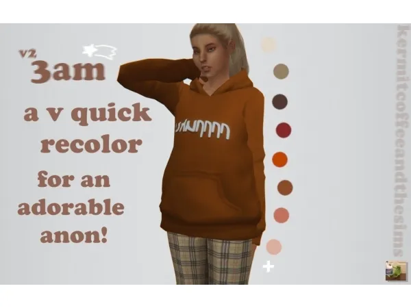 Mix casteru hoodie recolor - The Sims 4 Custom Content