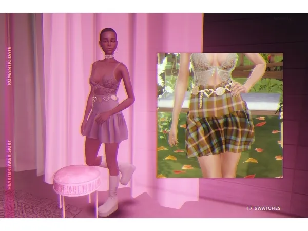 Alpha Heartbreaker Skirt by serenity-cc - The Sims 4 Custom Content