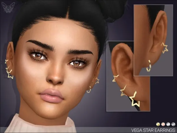 Alpha Vega Star Piercing by giuliettasims - The Sims 4 Custom Content
