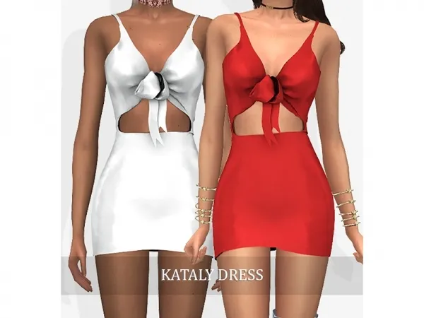Alpha Kataly Dress by grafity-cc - The Sims 4 Custom Content