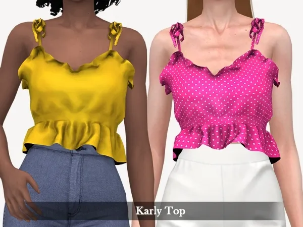 Alpha Karly Top by grafity-cc - The Sims 4 Custom Content