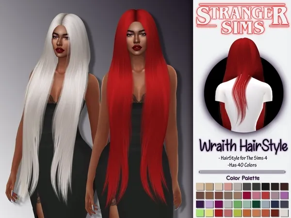 Alpha Wraith HairStyle by stranger-sims - The Sims 4 Custom Content