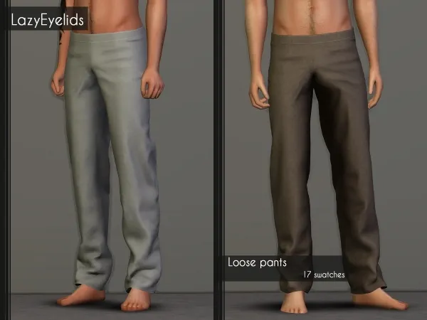 Alpha Loose pants by lazyeyelids - The Sims 4 Custom Content