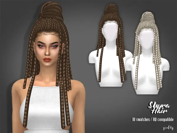 Maxis Match Shyra Hair V1 by grafity-cc - The Sims 4 Custom Content