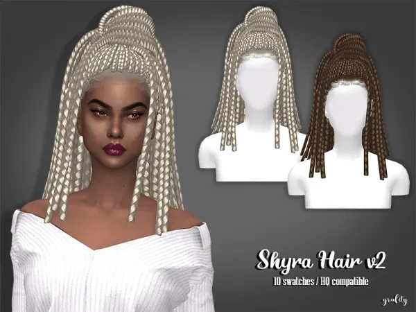 Maxis Match Shyra Hair V2 by grafity-cc - The Sims 4 Custom Content