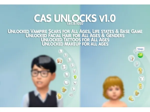 Alpha Cas Unlocks v10 by simsfinds - The Sims 4 Custom Content