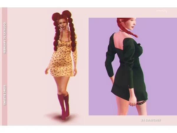 Alpha Sweetie Dress by serenity-cc - The Sims 4 Custom Content