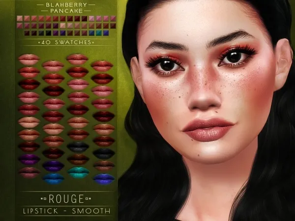 Alpha Blahberry Pancake Rouge Lipstick Smooth Version by blahberry-pancake - The Sims 4 Custom Content