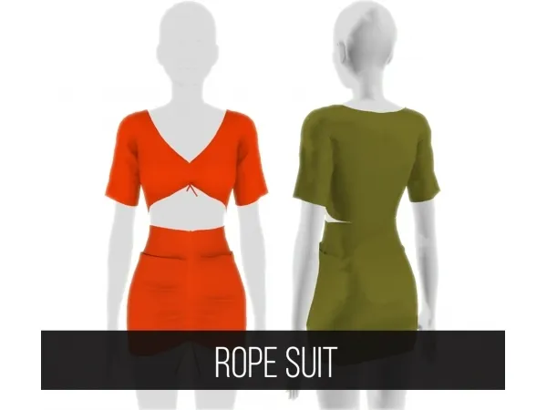 Alpha ROPE SUIT Suit by fifthscreations - The Sims 4 Custom Content