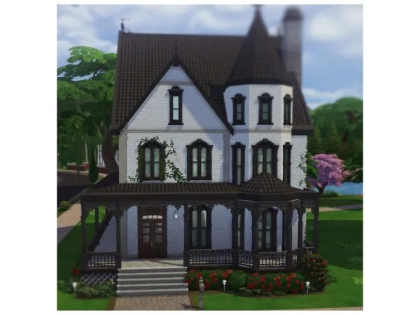 Maxis Match modern gothic build - The Sims 4 Custom Content